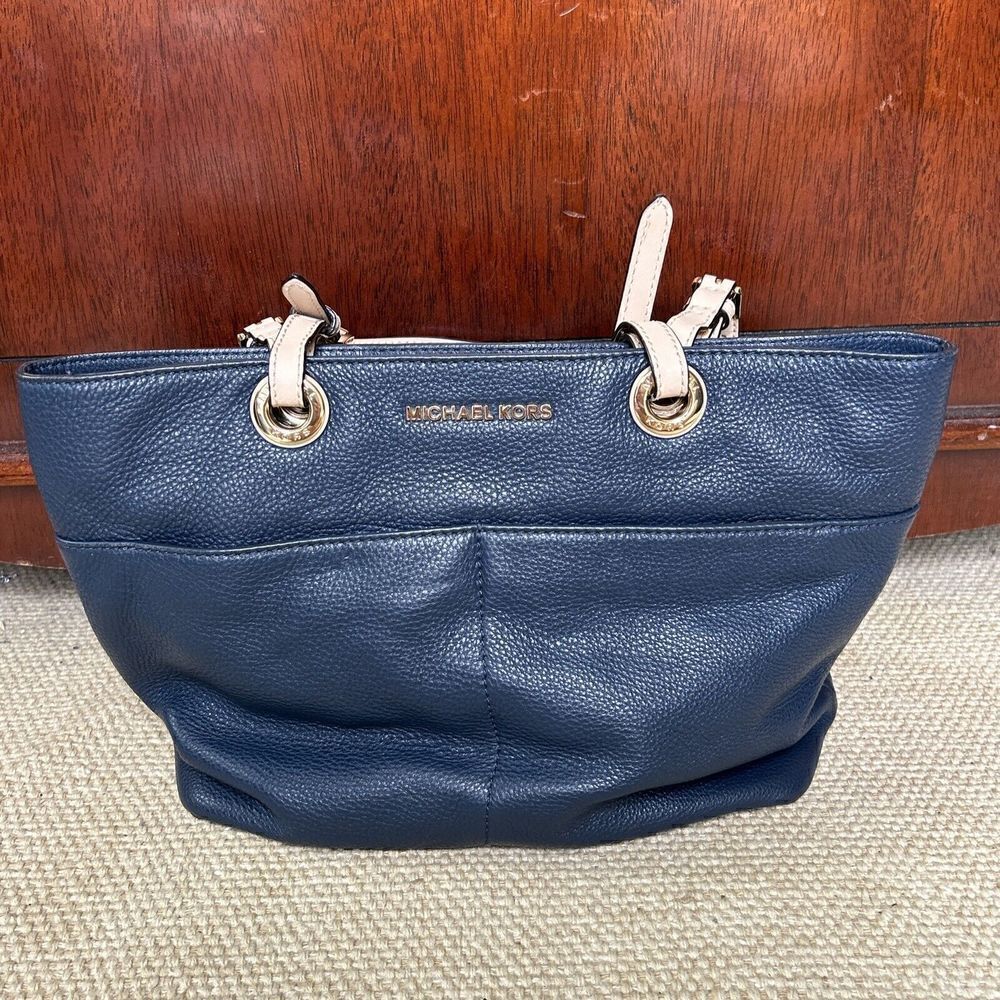Michael Kors Pebbled Leather Medium Tote Handbag  Zip Closure NB-1504 30H4GBFT6L - Picture 2 of 10